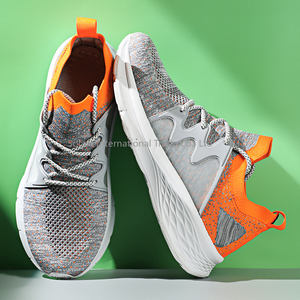 Chaussures de sport basses décontractées pour hommes en maille, style rétro européen, respirantes, imperméables, tendance mode, tissées, à semelle épaisse - Product Image 5