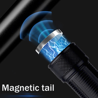Linterna Táctica Súper Brillante de 100000 Lúmenes, 3000m, con Zoom, Recargable por USB, Imán, para Exteriores, de Aluminio, Impermeable, Luz Led