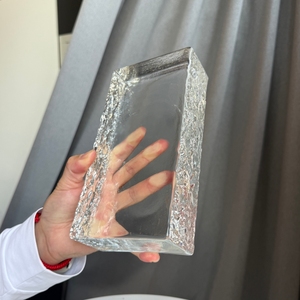 Patrón ICY 50/100/200 Conde Bloque de vidrio sólido de fusión en caliente de doble cara <span class=keywords><strong>Ladrillos</strong></span> <span class=keywords><strong>transparentes</strong></span> de construcción <span class=keywords><strong>transparentes</strong></span> <span class=keywords><strong>para</strong></span> manualidades Artesanías de cristal - Product Image 2