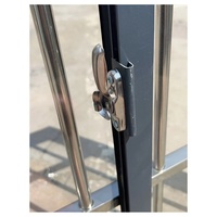 Marco de ventana corredera de aluminio de diseño moderno, ventanas corredizas de vidrio de doble acristalamiento con protección antirrobo para dormitorio escolar