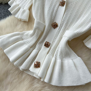 <strong>Ladies</strong> Dress Women'S V-Neck Waist-Tie Knit Top With Pencil Skirt Set - Stretchy Fitted Two-Piece <strong>Outfit</strong> - Product Image 6