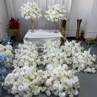 IFG Floral Wholesale, Boule de fleurs artificielle blanche de 50 cm, centre de table pour arrangement de mariage