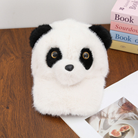 Casquette de baseball en fausse fourrure chaude d'hiver, motif panda en peluche