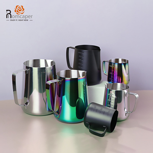 Jarra <span class=keywords><strong>de</strong></span> acero inoxidable personalizada, Arte Latte, capuchino, humeante, para <span class=keywords><strong>café</strong></span> - Product Image 5