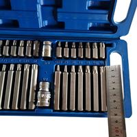 40 Uds métrico 1/2 '3/8 ''juego de enchufes adaptador Drive Shank Hex Torx Spline Star Llave de impacto por lotes controlador de trinquete alimentado a mano