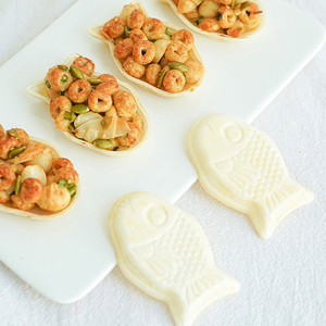 Ingrédients de pâtisserie en gros pour desserts DIY, plateau de collations en forme de poisson, bonbons Monaka, gâteaux de riz gélifiés - Product Image 4
