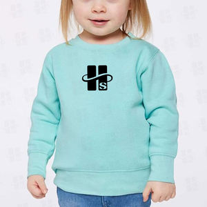 Sweat-shirt enfant surdimensionné à col rond, style basique, en molleton de coton épais, avec épaules tombantes, broderie personnalisée, vente en gros - Product Image 2