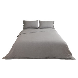 Qin Yue Bamboo Fiber Four Piece <b>Set</b> Solid Color Minimalist Breathable <b>Bedding</b> <b>Set</b> For Export Size - Product Image 4