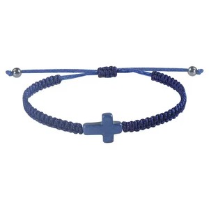 Bracelet de <span class=keywords><strong>prière</strong></span> tressé à la main en corde colorée, motif croix, inspirant, religieux, chrétien, de protection - Grande Vente - Product Image 6
