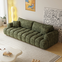 Populaire crème doux salon canapé ensemble de meubles élégant luxe moderne blanc velours tissu canapé doux bouffant canapé canapé pour la maison