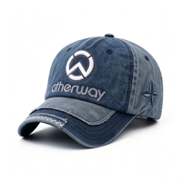 Gorra de Béisbol Estilo Dad Hat de Mezclilla Vintage Lavada al por Mayor, Desgastada, con Agujeros y Deshilachado, Bordado, Hebilla Metálica, Unisex, Logotipo Personalizado