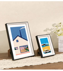 Cornice magnetica reversibile A4 quadrata in legno di pino stampata UV <span class=keywords><strong>disegni</strong></span> per bambini mostrano decorazioni per la casa in ferro tipo metallo - Product Image 2