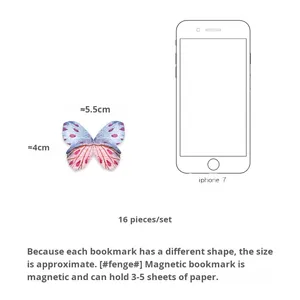 Hochwertiges, individuelles OEM/ODM Magnet-Lesezeichen: Eleganter Schmetterling – Süßes Geschenk für Studenten und Büro – Magnetischer Seitenclip - Product Image 4