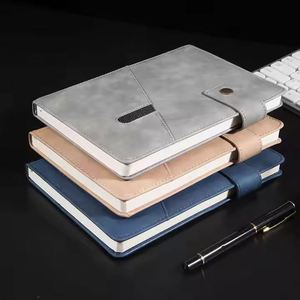 Wholesale Promotional Luxury Gifts Items Notebook Gift Set Business Office Brown Faux Leather Magnetic <b>Diary</b> <b>A5</b> Journal - Product Image 5