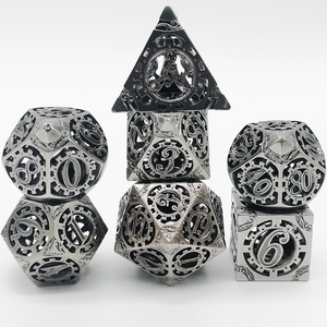 Tốt Nhất Người Bán Dnd 5E Đa Diện Xúc Xắc Đặt Máy Geared Hollow Kim Loại Xúc Xắc Cho Dnd Bàn Trò Chơi - Product Image 5