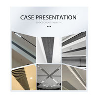 Diffuseur linéaire à fentes en aluminium réglable pour plafond, pour systèmes de climatisation et de ventilation (HVAC)