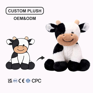 Peluche di Mucca di Alta Qualità, 9 Pollici, Morbido e Carino, per Bambini e Bambine, Giocattoli Personalizzati, Produzione ODM di Bambole - Product Image 1