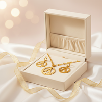 Ensemble de colliers et boucles d'oreilles pour femmes, pendentif initial, grande taille, anneau à ressort, plaqué or, alphabet micronésien, lettre anglaise, mariage, fête
