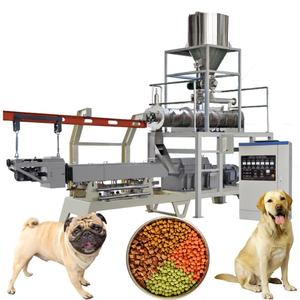 Machine de moulage de granulés d'aliments pour animaux de compagnie en acier inoxydable 304 à vitesse variable et haute efficacité, extrudeuse de nourriture pour chiens, moteur, pompe - Product Image 1