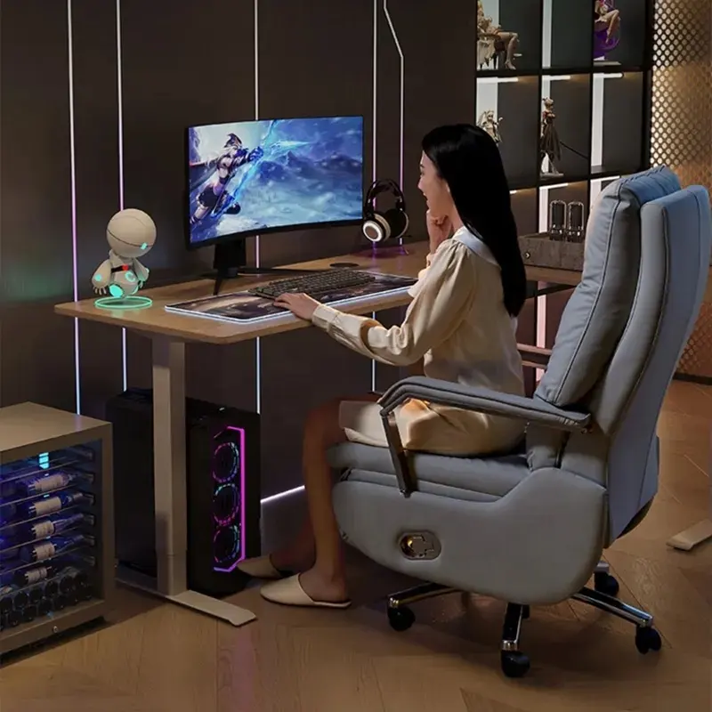 Alta qualità ergonomico moderno Computer da ufficio tavolo da tavolo da tavolo da tavolo da tavolo con motore singolo in piedi scrivania elettrica regolabile in altezza