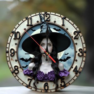 Round Wooden <b>Wall</b> <b>Clock</b> 25x25Cm Rustic <b>Silent</b> Farmhouse Home Decor <b>Clock</b> - Product Image 1