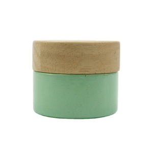 Giá rẻ màu nâu mờ mờ lọ thủy tinh màu đen với nắp Nhựa Tre - Product Image 6