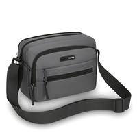 Sac à bandoulière multi-zippé en nylon imperméable pour homme avec logo personnalisé - Style bandoulière pour le sport et les voyages en plein air