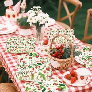 Servilletas de Papel con Diseño de Fresas para Cócteles, Cumpleaños, Bodas, Despedidas de Soltera, Baby Shower, Fiestas y Eventos - Product Image 3