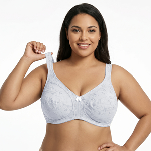 <span class=keywords><strong>Soutien</strong></span>-<span class=keywords><strong>gorge</strong></span> minimisant grande taille sans armatures, couvrance totale, bonnet F, avec ailes latérales en maille brodée, non doublé, pour un confort quotidien – Vente en gros usine - Product Image 5