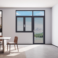 Ventanas Modernas de Aluminio con Rotura de Puente Térmico, Doble y Triple Vidrio, Resistentes a Huracanes, Insonorizadas, para Baño y Villa