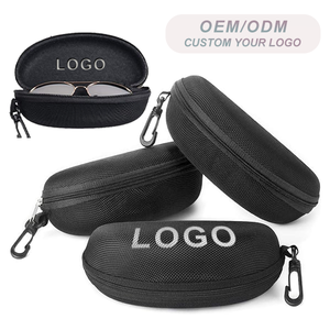 Étui à lunettes en tissu Oxford promotionnel avec fermeture éclair, logo personnalisé, boîte de rangement personnalisée, couleur personnalisée, design moderne, sérigraphie - Product Image 1