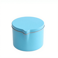 Échantillons Gratuits – Boîte à Bougie Vide Ronde en Métal pour Huile de Massage 4OZ 8OZ – Boîte à Bougie Noire Mate avec Bec Verseur