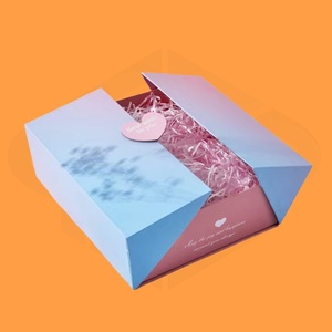 Recyclable Multi-Colored Green Orange Paper Rigid Cardboard Folding Suitcase Gift <strong>Box</strong> With Magnetic Closure - Product Image 4