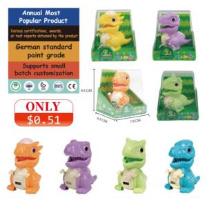 Vente directe usine : Ensemble de 4 mini voitures dinosaures en plastique, mignonnes et amusantes, à rétrofriction, couleurs assorties, pour enfants, échelle 1:<span class=keywords><strong>64</strong></span> - Product Image 1
