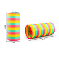 Vente en gros de jouets éducatifs précoces pour enfants Magic Rainbow Spring, cercle arc-en-ciel coloré en plastique
