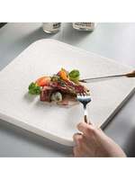 Assiette carrée en céramique de style européen, motif uni, luxe léger, pour steak, plat de service, vaisselle créative