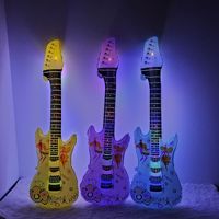 Ballon en aluminium en forme de guitare électrique colorée pour fête musicale avec inscription 'Love'