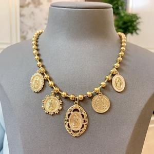 <span class=keywords><strong>BD</strong></span>- B4960 vierge marie saint collier vintage collier en or collier pendentif christianisme pour femmes hommes - Product Image 1