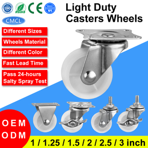 Roulettes légères CMCL pour fabricants, roues de 50 mm (2 pouces) en PP avec vis M8, roulettes à <span class=keywords><strong>tige</strong></span> filetée - Product Image 3