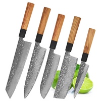 Damas vg10 Super acier cuisine Gyuto Style japonais Kiritsuke avec conception full tang
