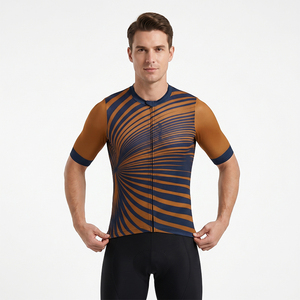 Men's Cycling Jersey Breathable Lightweight Short Sleeve Elastic Pro Road Bike Full Zip Quick Dry Bicycle Uniform