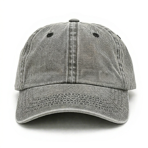 Gorra de Mezclilla Bordada Personalizada al por Mayor, 6 Paneles, Gorra de Alta Calidad con Perfil Bajo Sin Estructura y Precurvada - Product Image 1