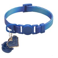 Collier pour animaux de compagnie imperméable imprimé dégradé de couleurs avec clochettes, design moderne, boucle de sécurité, matériau PP, accessoire mignon pour chats et chiens