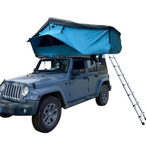 Tente de toit pliable haut de gamme à toit souple avec fermeture éclair <span class=keywords><strong>SBS</strong></span>, matelas en mousse haute densité, grand espace pour les voyages de camping en tout-terrain - Product Image 1