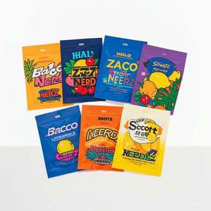 Custom Mylar <b>Bags</b> Black 3-Side Zipper Pouch With Logo 3.5\" Stand Pouch Packaging Plastic Tobacco Pouches - Product Image 1