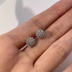 Tianyu Gems Vintage Classic Everyday Women's <b>Earrings</b> Gold-plated Brass White Cubic Zircon Snowflake Stud <b>Earrings</b> - Product Image 4