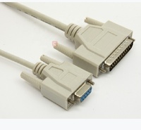 Cable de datos de codo de cable de módem RS232 DB9M/DB25F de cobre puro con cubierta de PVC para uso de cámara y computadora