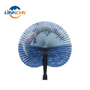 Customized Foldable Round <b>Plastic</b> <b>Pocket</b> Gift Fan with Your logo - Product Image 5