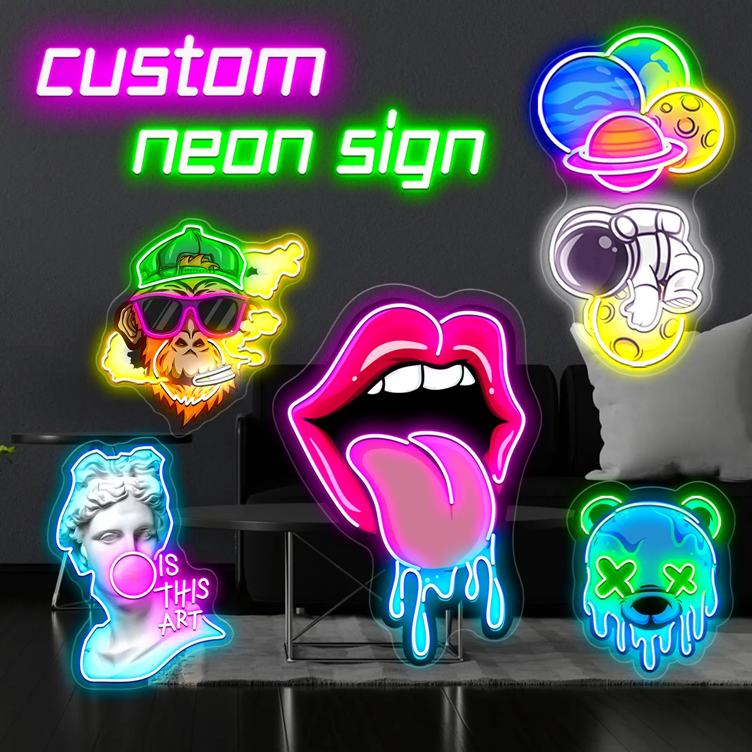 Neon Light Sign Custom Logo LED Logo Sign Bar Personalized Gifts Holiday Gift Wedding Advertising Board Logo Sign