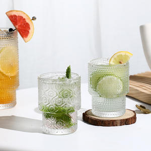 American <span class=keywords><strong>Jupiter</strong></span> Hobnail Drinking Glassware Vintage Coffee Cup Clear Bead Embossed Glass Cups Mini Rock Thick Cocktail Glasses - Product Image 4